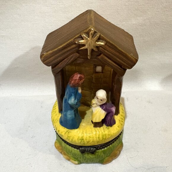VTG Trinity Broadcasting Network Nativity Trinket Box Gold Frankincense Myrrh - Picture 6 of 9